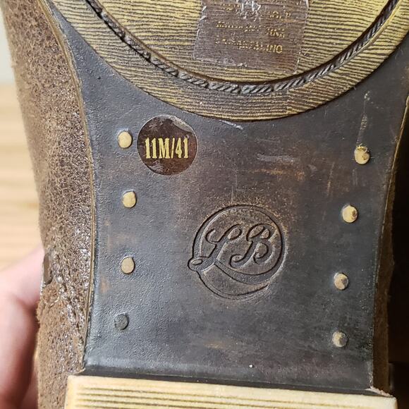 Lucky Brand Women's 11 Bartalino Zip Ankle Booties Brown Suede Distressed‎ Fall - Picture 9 of 9